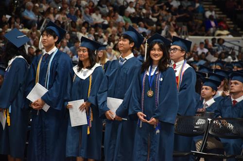 top graduates from BJHS in their caps and gown